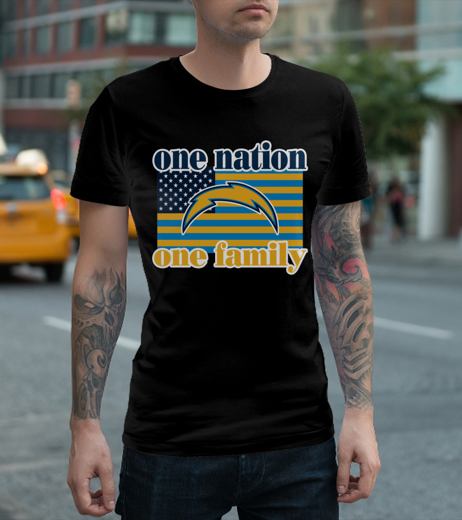 One Nation One Family Los Angeles Chargers T-Shirt