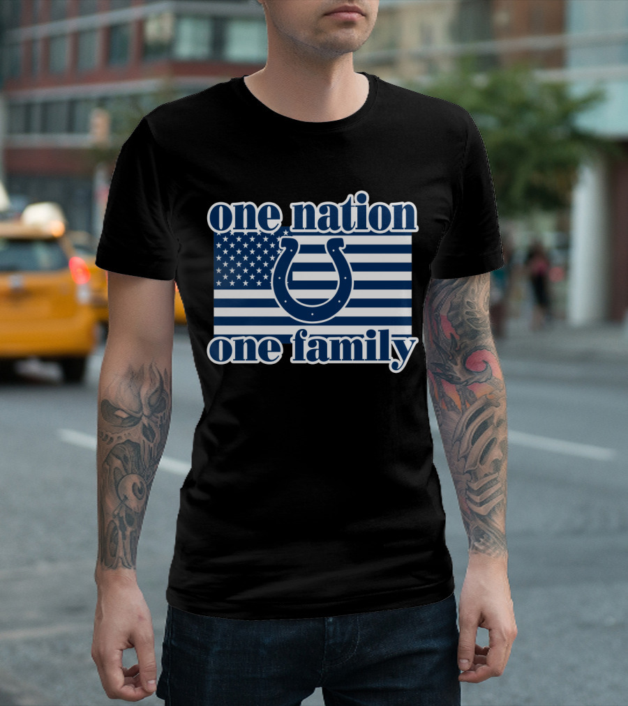 One Nation One Family Indianapolis Colts T-Shirt