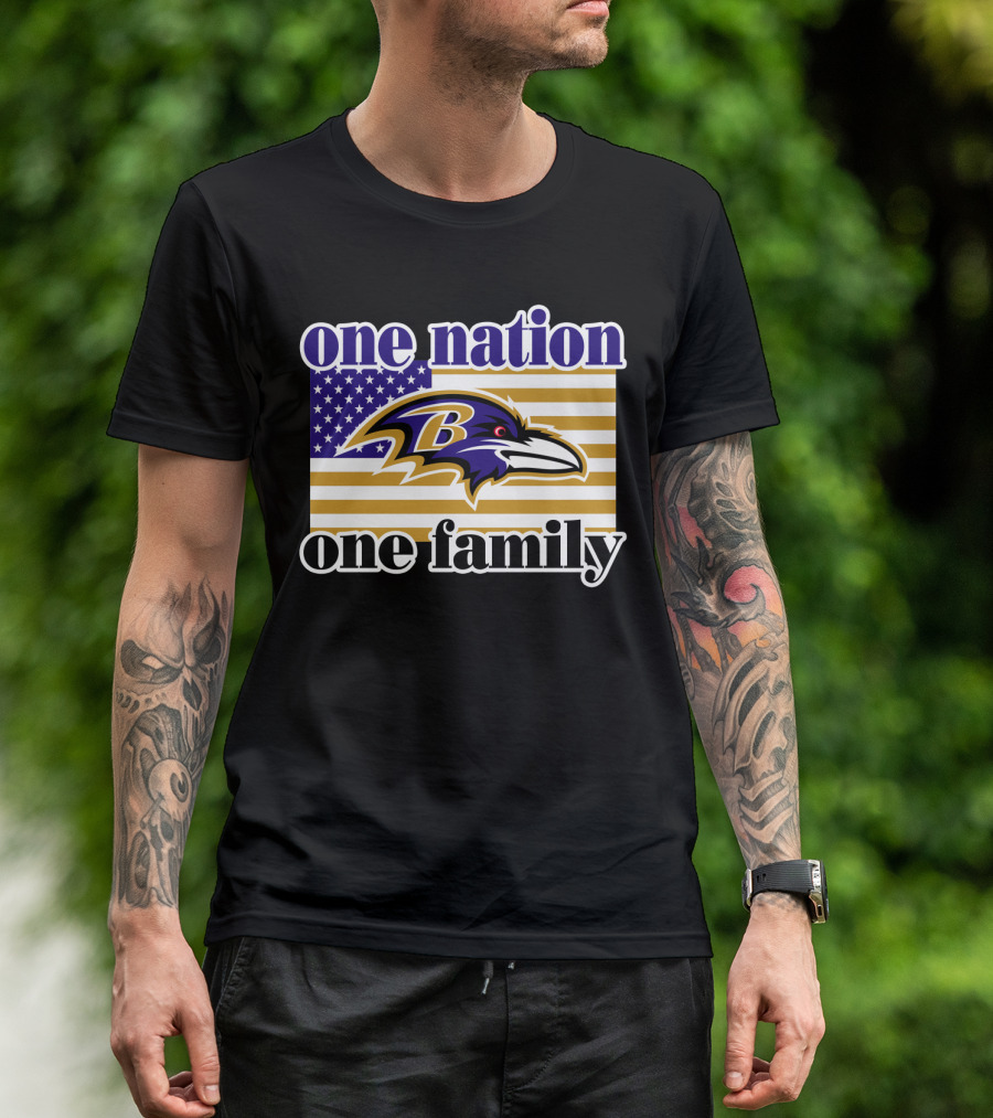 Baltimore Ravens One Nation One Family T-Shirt