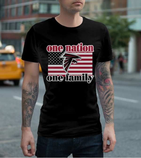 Atlanta Falcons One Nation One Family American Flag T-Shirt