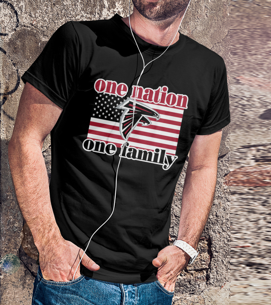 Atlanta Falcons One Nation One Family American Flag T-Shirt