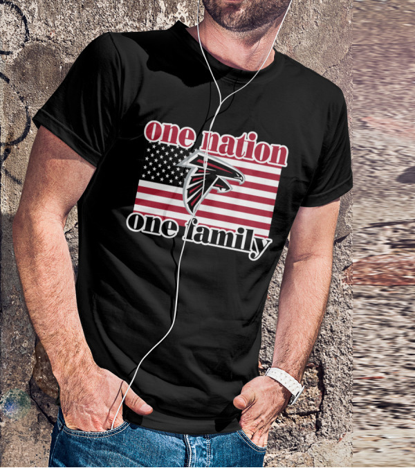 Atlanta Falcons One Nation One Family American Flag T-Shirt