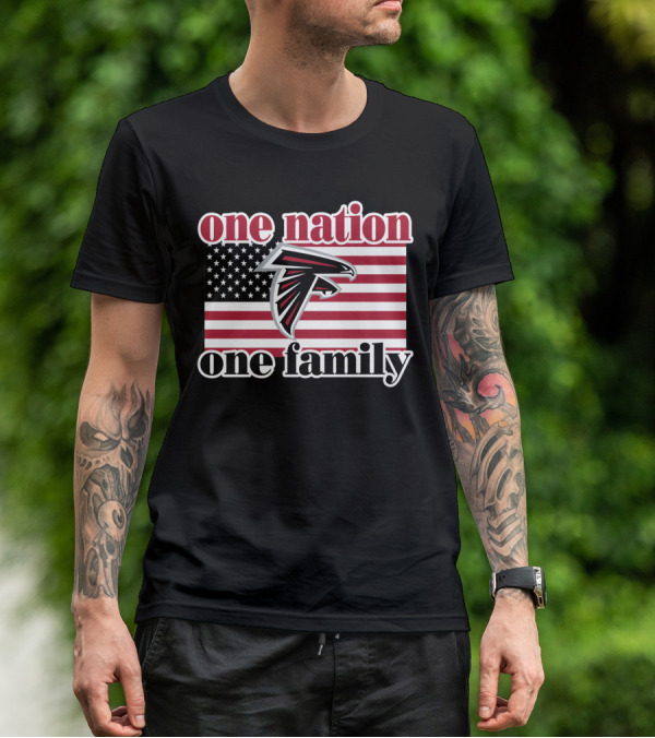 Atlanta Falcons One Nation One Family American Flag T-Shirt
