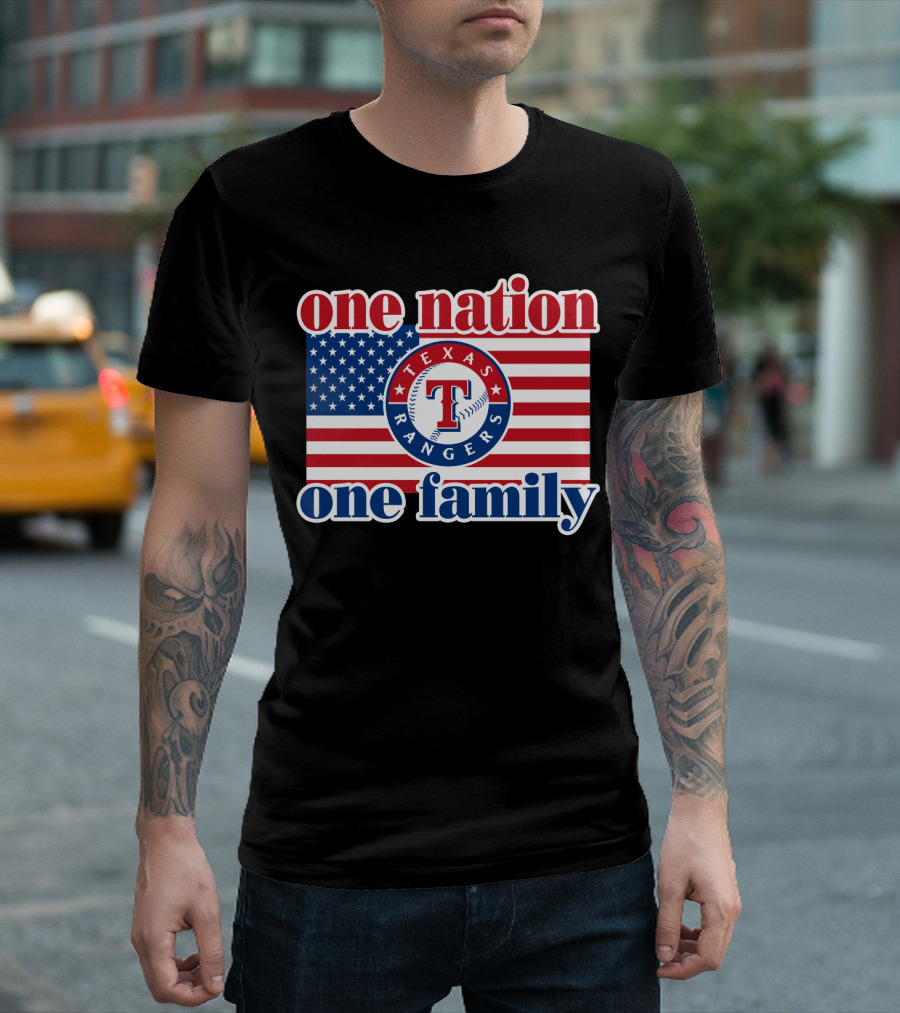 Texas Rangers One Nation One Family T-Shirt