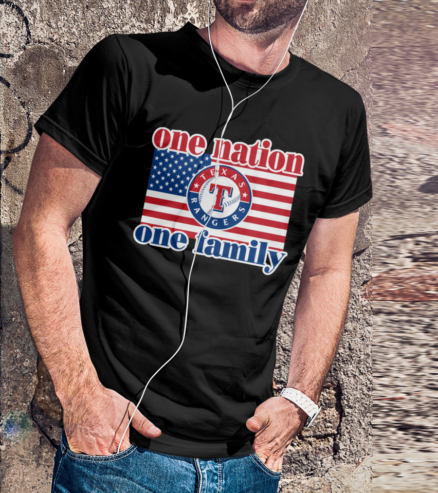 Texas Rangers One Nation One Family T-Shirt