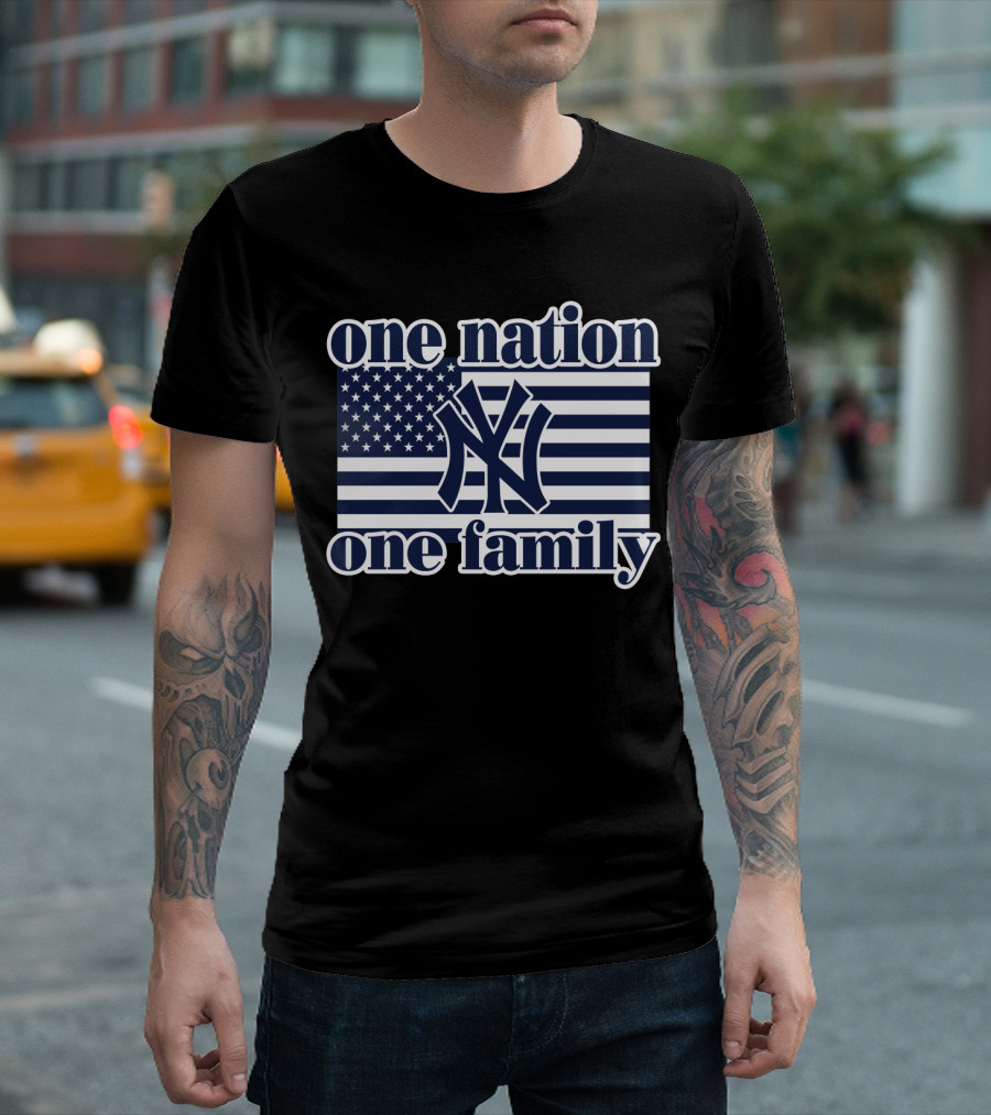 One Nation One Family New York Yankees Flag T-Shirt