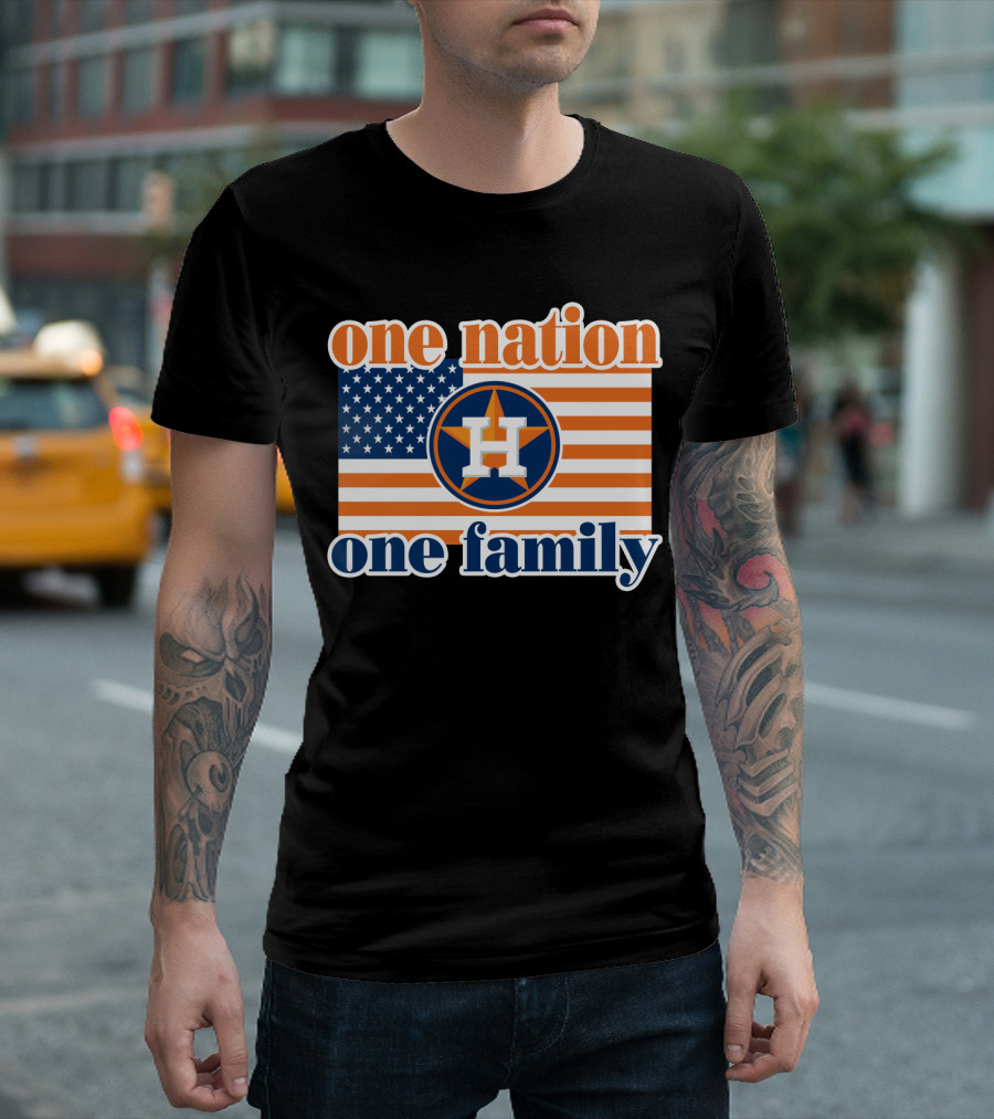 One Nation One Family 51 Houston Astros Patriotic T-Shirt