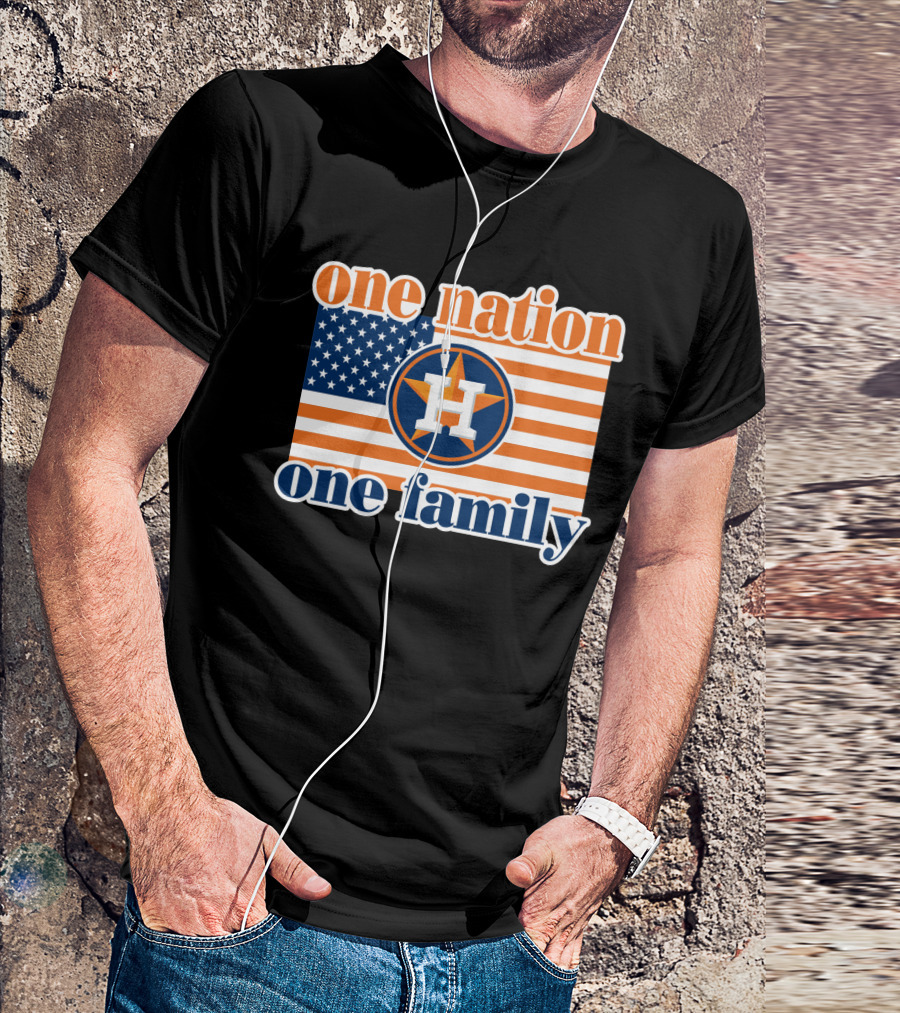 One Nation One Family 51 Houston Astros Patriotic T-Shirt