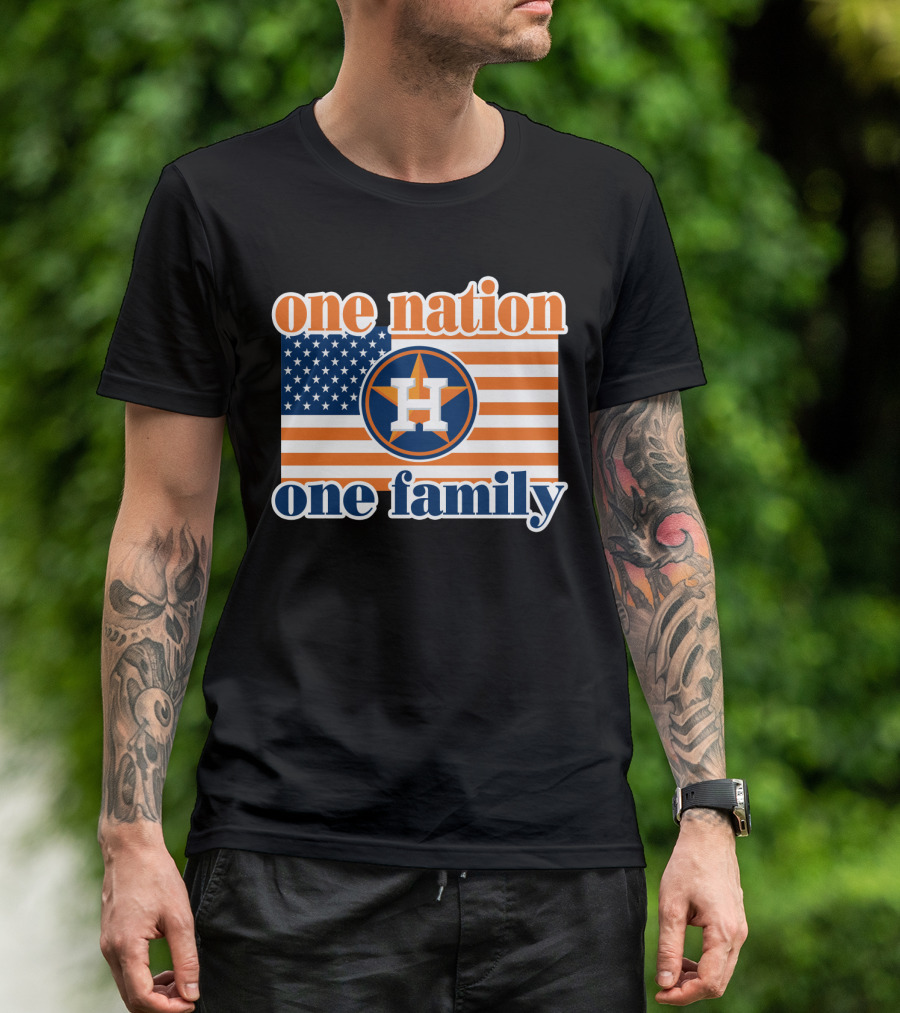 One Nation One Family 51 Houston Astros Patriotic T-Shirt