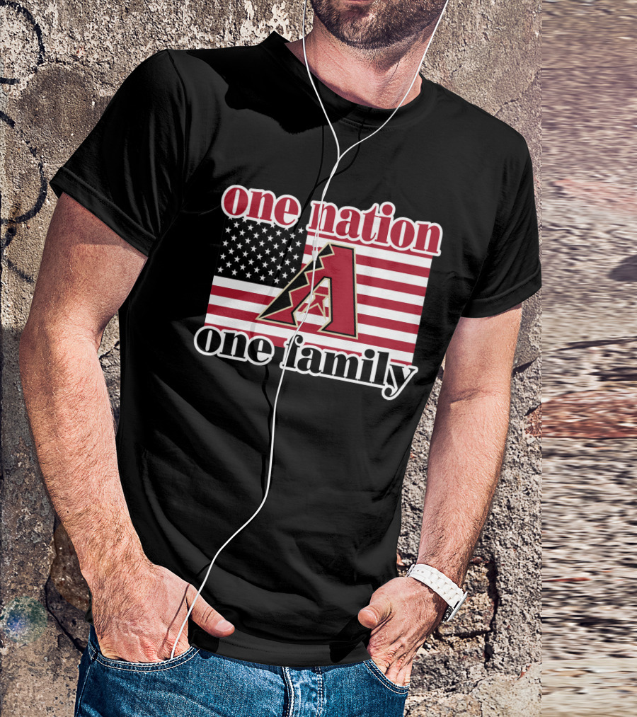 One Nation One Family Arizona Diamondbacks American Flag 61 T-Shirt