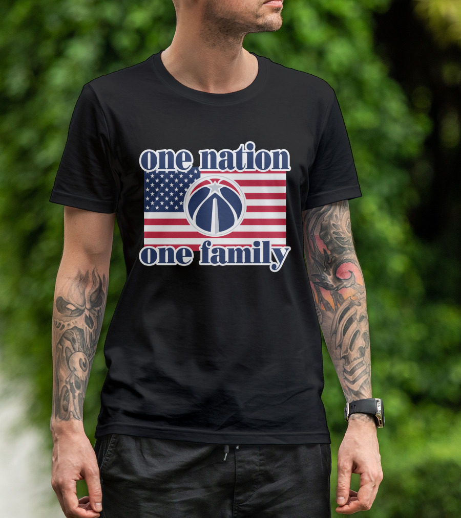 Washington Wizards One Nation One Family American Flag T-Shirt