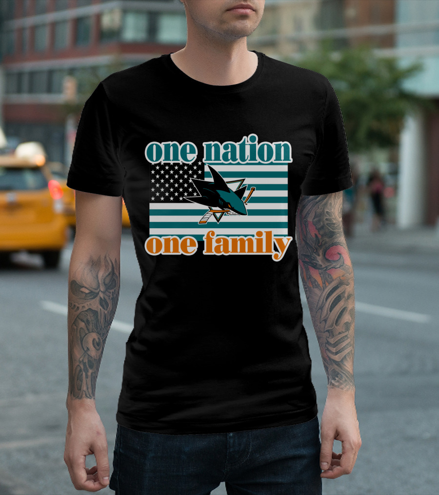 One Nation One Family San Jose Sharks 94 T-Shirt