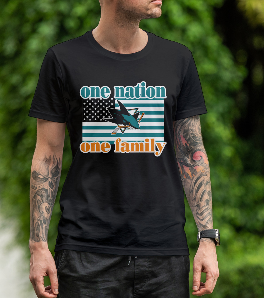 One Nation One Family San Jose Sharks 94 T-Shirt