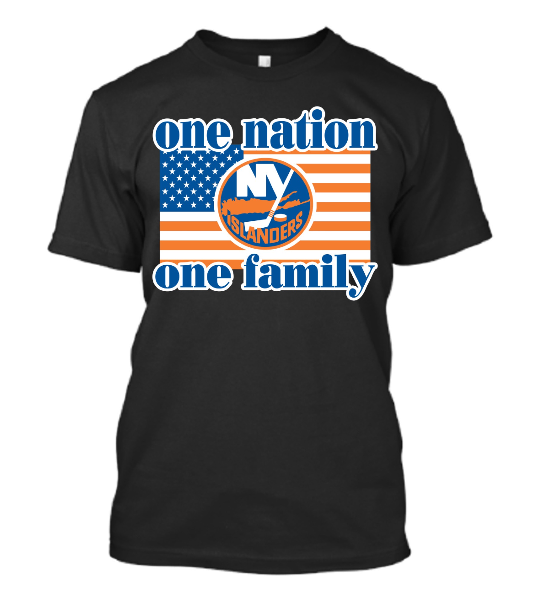 New York Islanders One Nation One Family American Flag T-Shirt