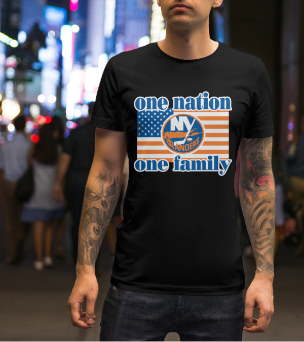 New York Islanders One Nation One Family American Flag T-Shirt