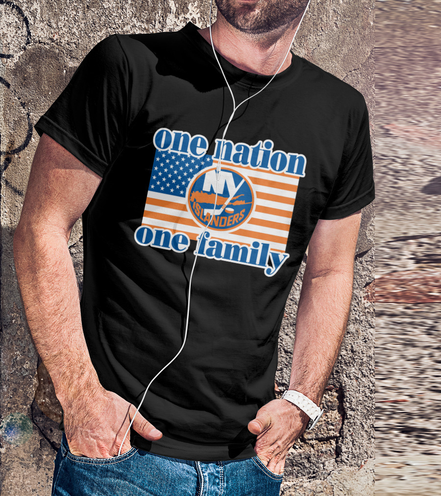 New York Islanders One Nation One Family American Flag T-Shirt