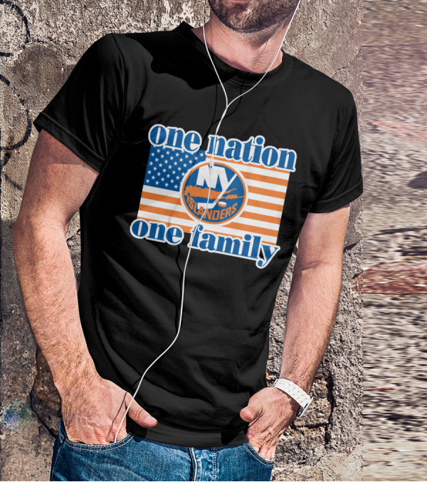 New York Islanders One Nation One Family American Flag T-Shirt