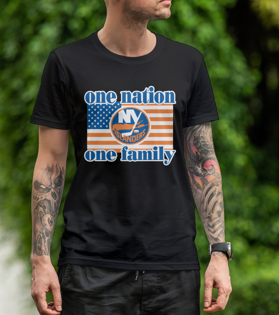 New York Islanders One Nation One Family American Flag T-Shirt