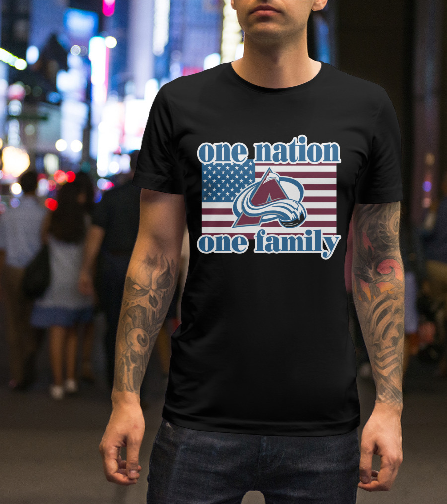 One Nation One Family Colorado Avalanche T-Shirt