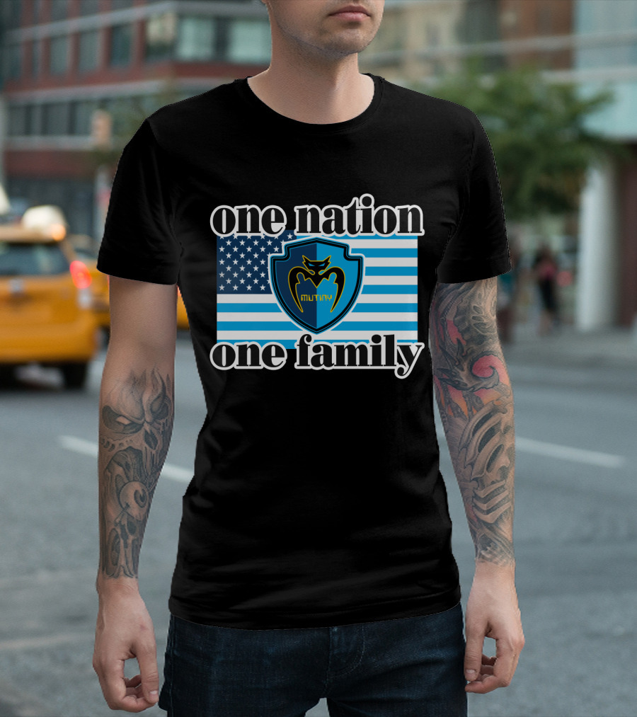 One Nation One Family Tampa Bay Mutiny American Flag T-Shirt