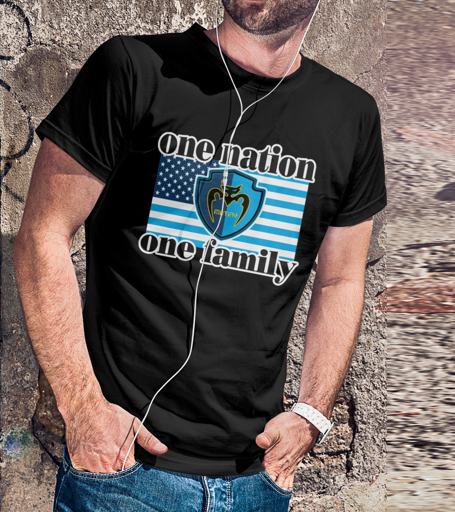 One Nation One Family Tampa Bay Mutiny American Flag T-Shirt