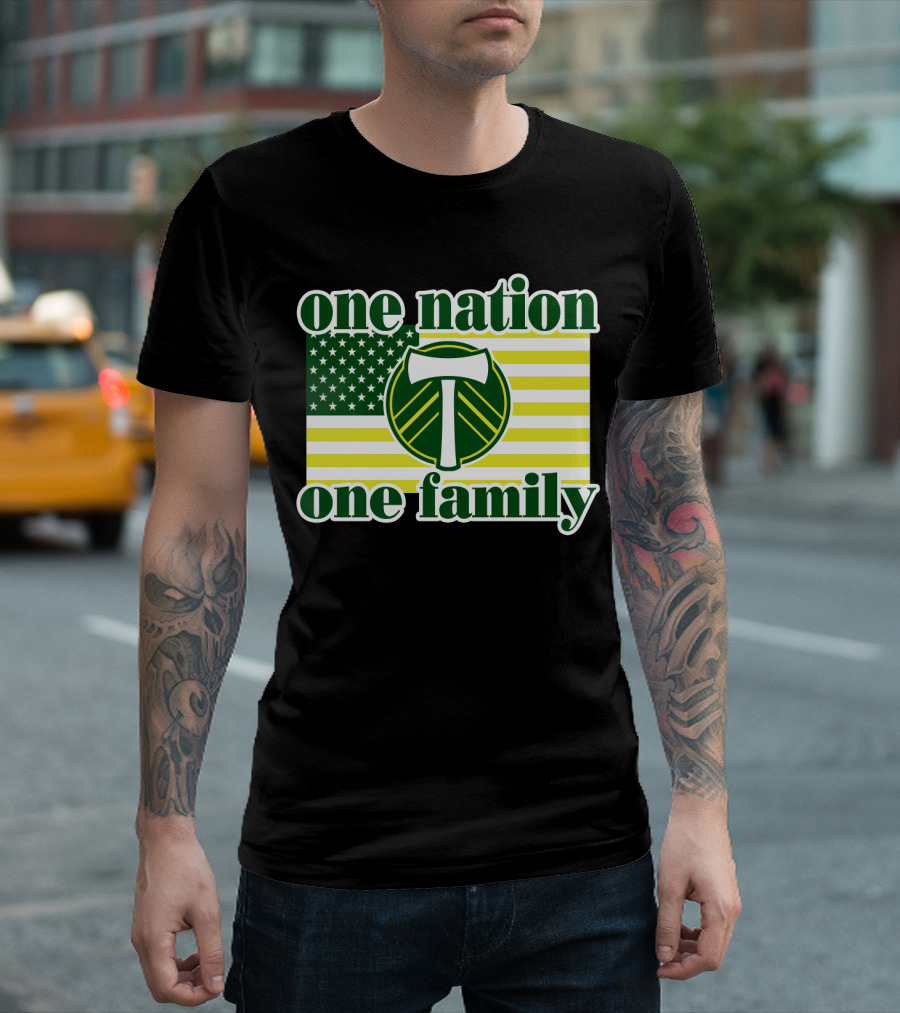 One Nation One Family 122 Portland Timbers T-Shirt
