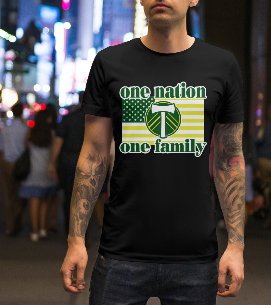 One Nation One Family 122 Portland Timbers T-Shirt