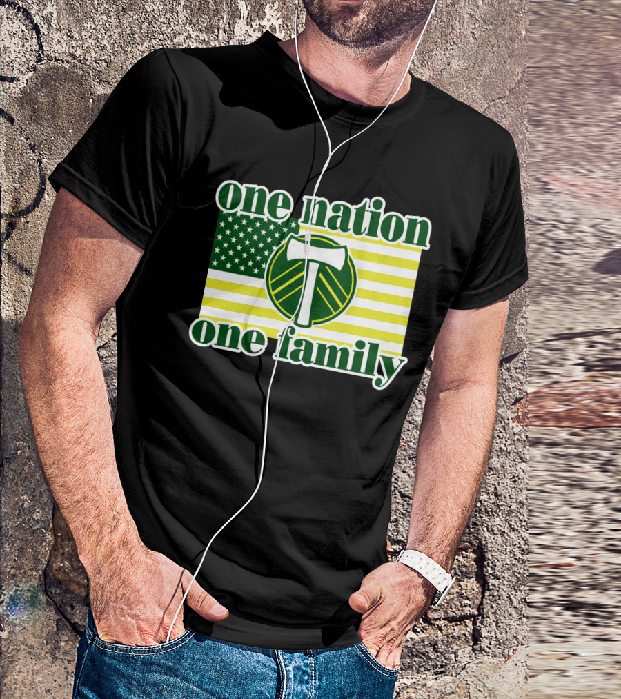 One Nation One Family 122 Portland Timbers T-Shirt