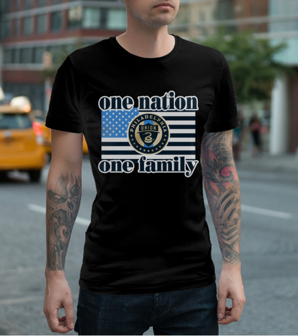 Philadelphia Union One Nation One Family Flag T-Shirt