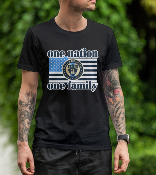 Philadelphia Union One Nation One Family Flag T-Shirt