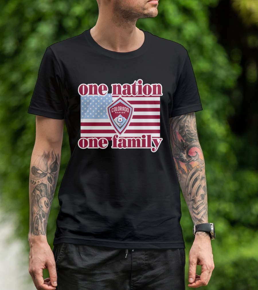 One Nation One Family Colorado Rapids American Flag T-Shirt