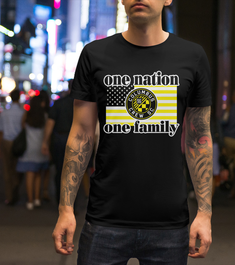 One Nation One Family Columbus Crew Sc 96 American Flag T-Shirt