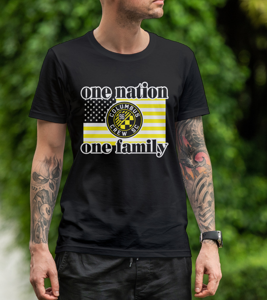 One Nation One Family Columbus Crew Sc 96 American Flag T-Shirt