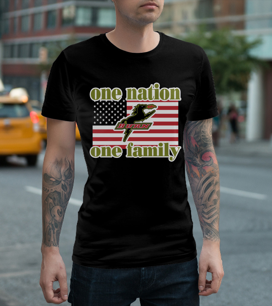 One Nation One Family Dallas Burn Flag T-Shirt