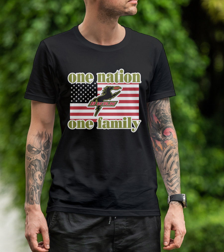 One Nation One Family Dallas Burn Flag T-Shirt