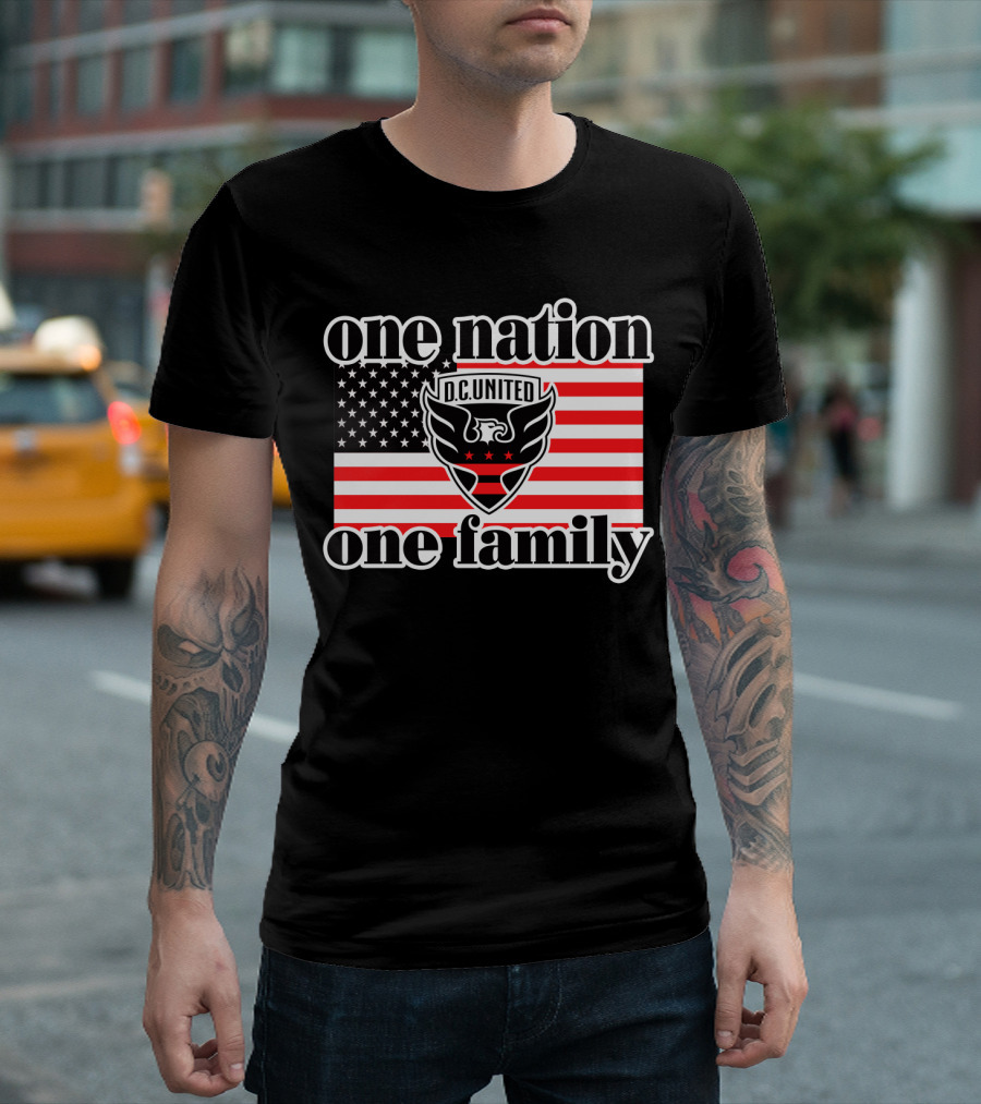 One Nation One Family Dc United American Flag T-Shirt