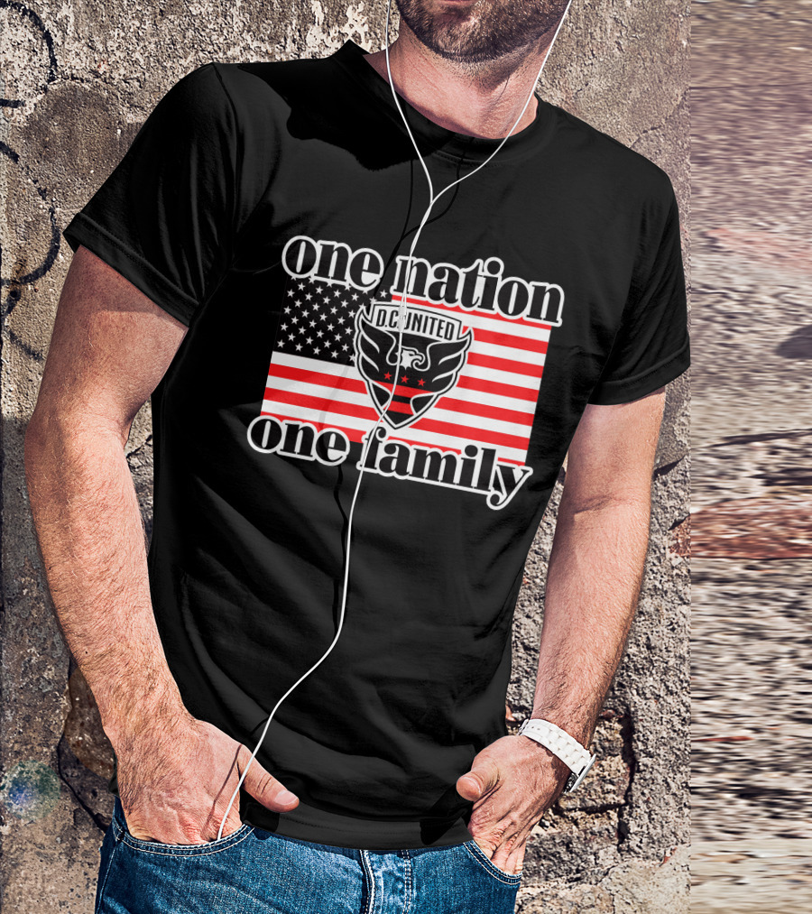One Nation One Family Dc United American Flag T-Shirt