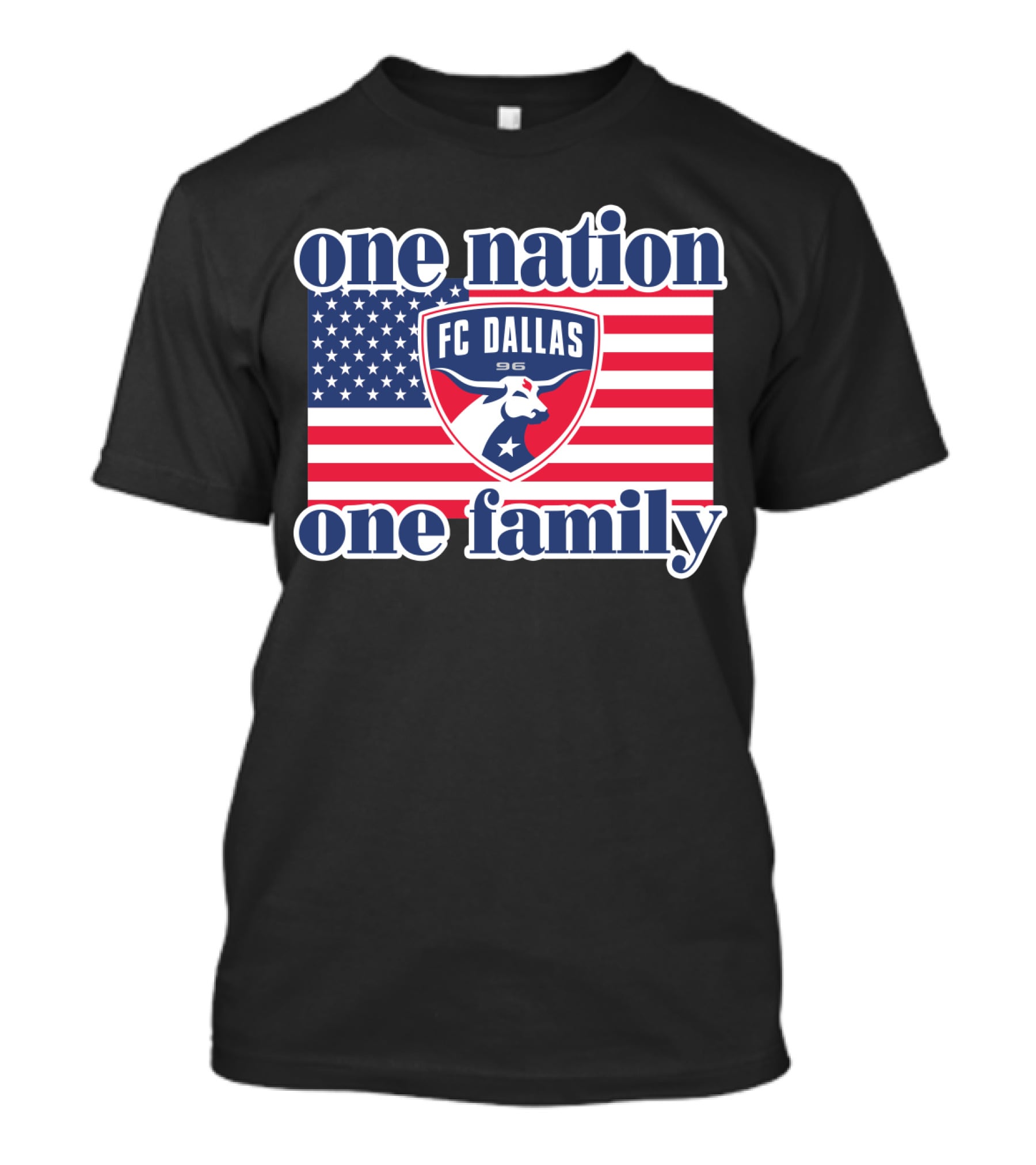 Fc Dallas One Nation One Family American Flag 96 T-Shirt