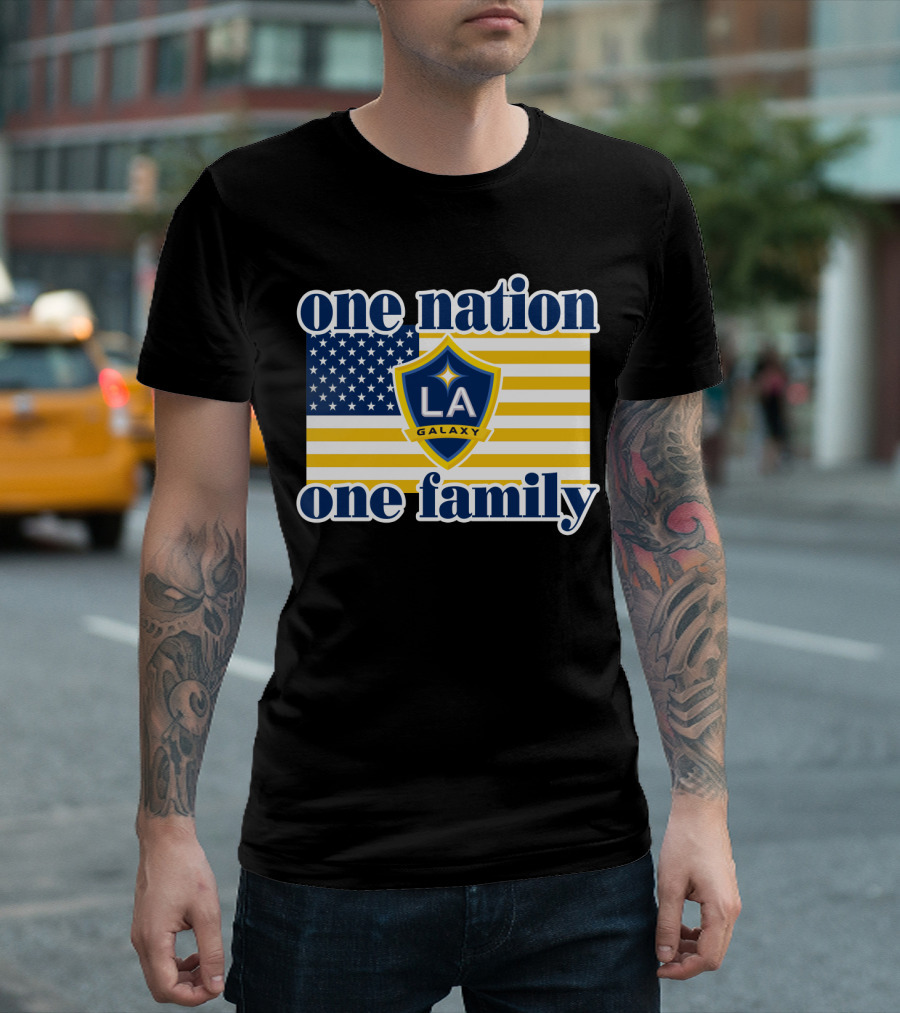 One Nation One Family La Galaxy American Flag T-Shirt