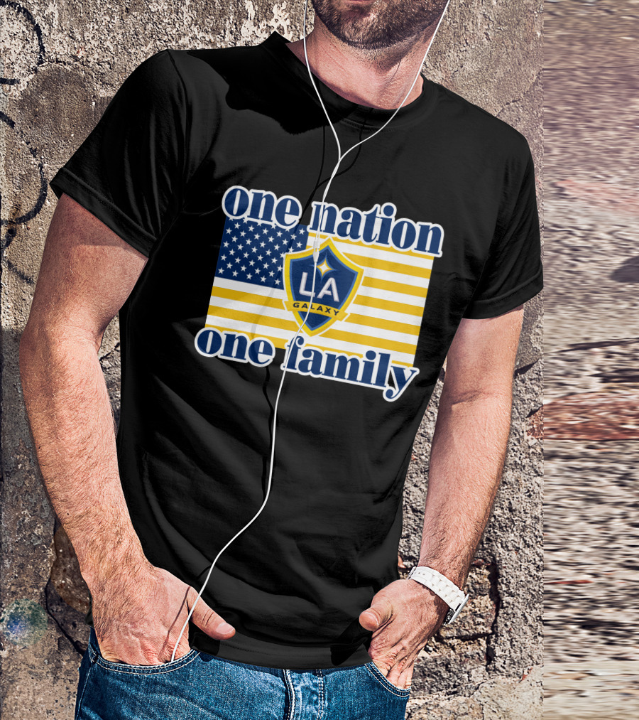 One Nation One Family La Galaxy American Flag T-Shirt