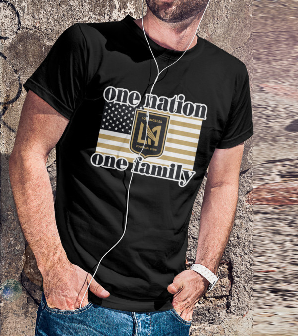 One Nation One Family Lafc American Flag 135 Los Angeles Fc T-Shirt