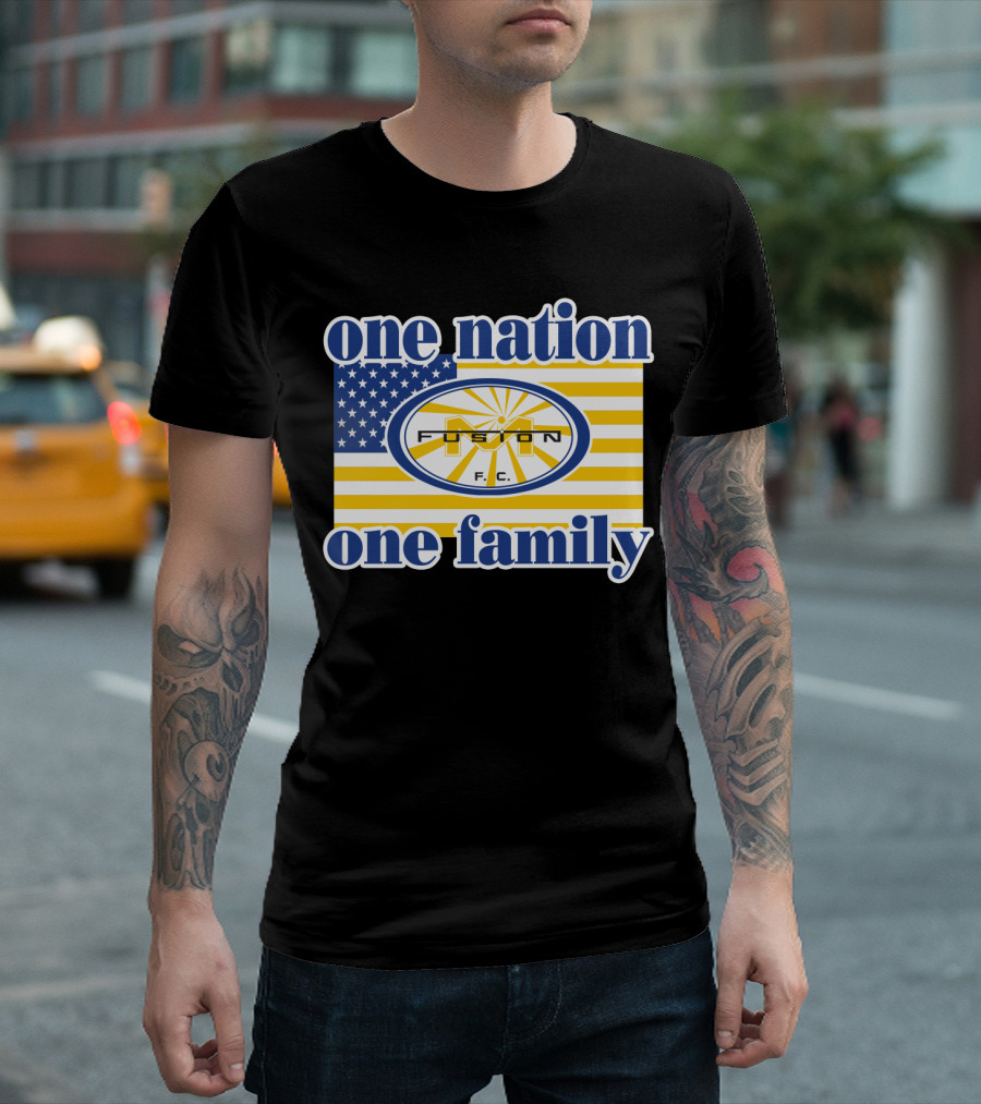 One Nation One Family Fusion F.c. Miami 137 American Flag T-Shirt