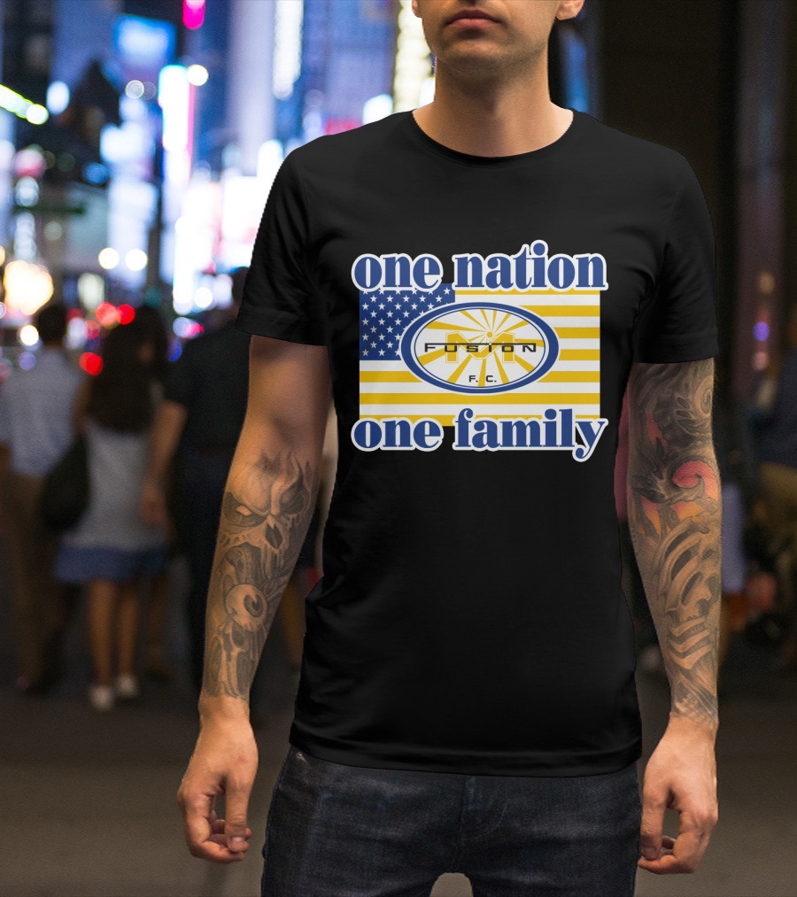 One Nation One Family Fusion F.c. Miami 137 American Flag T-Shirt