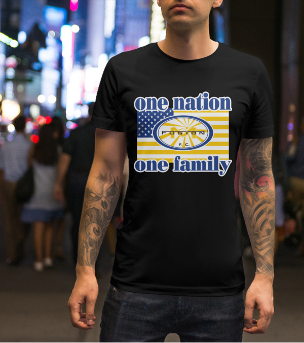 One Nation One Family Fusion F.c. Miami 137 American Flag T-Shirt