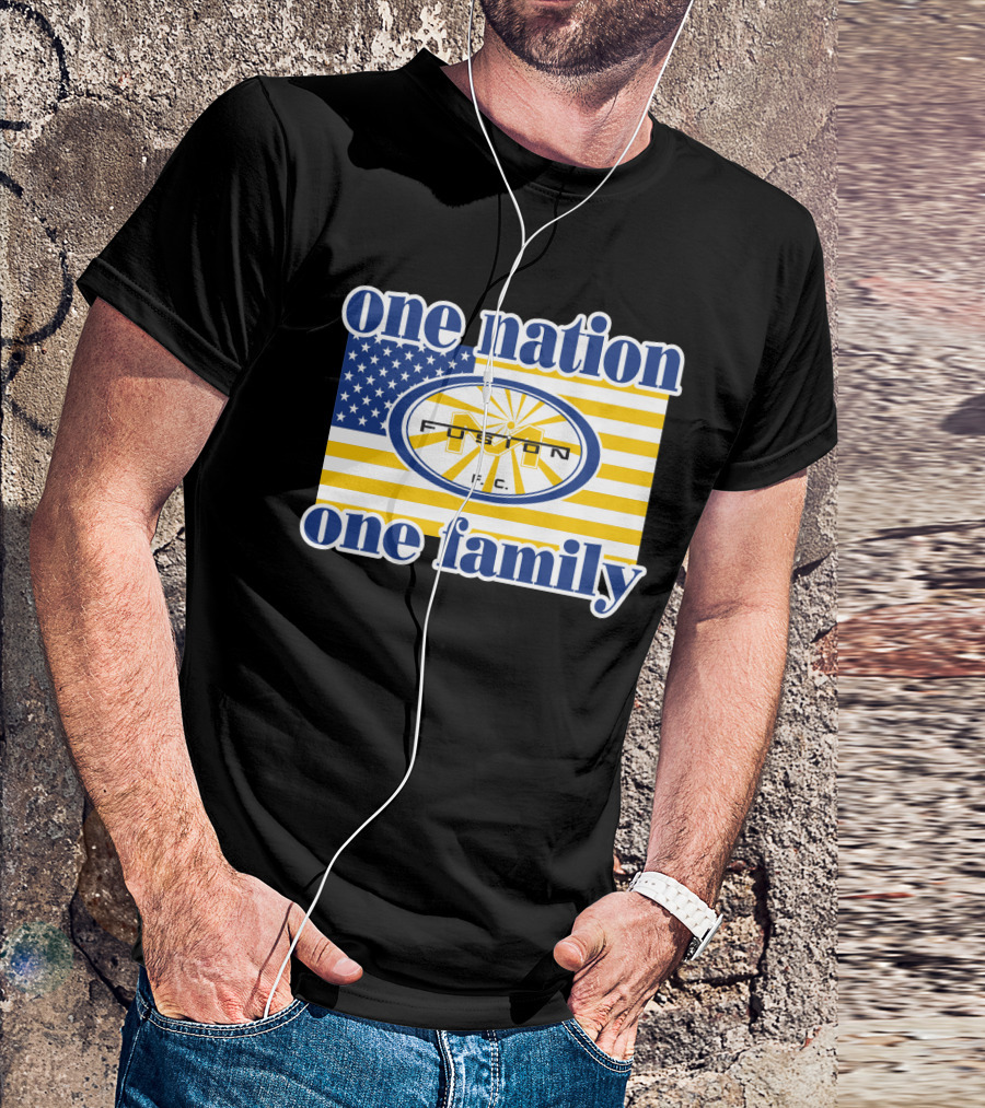 One Nation One Family Fusion F.c. Miami 137 American Flag T-Shirt