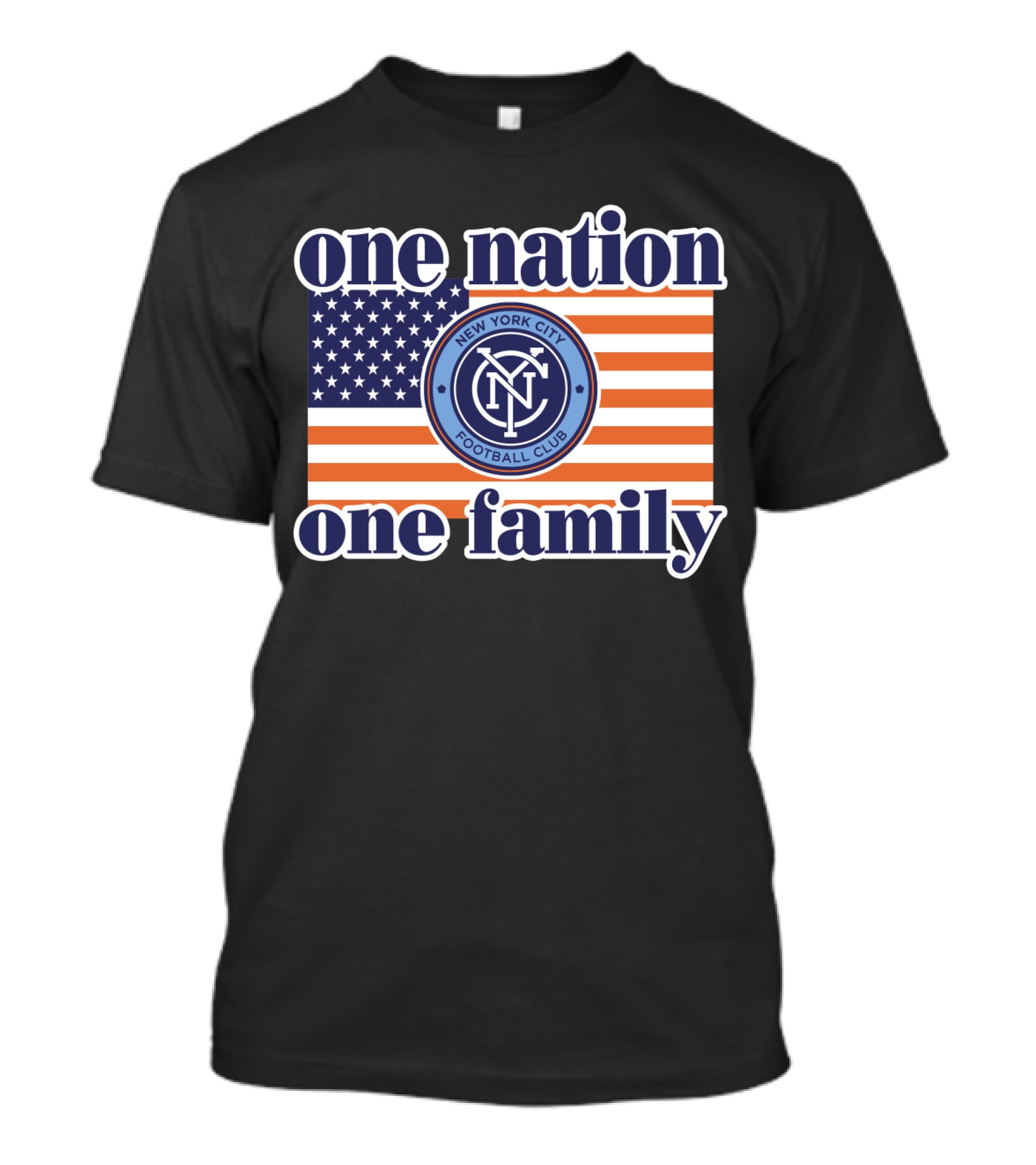 One Nation One Family New York City Football Club American Flag T-Shirt