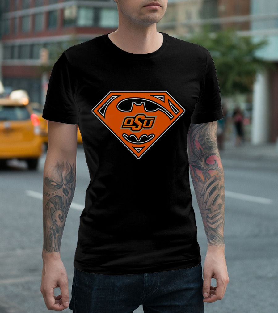 Osu Oklahoma State Cowboys Superhero Logo 38 T-Shirt
