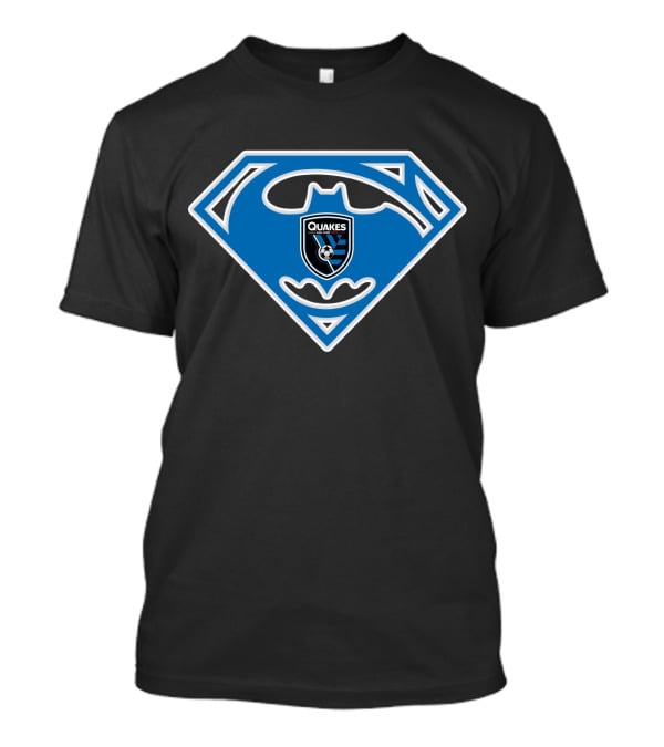 Quakes San Jose Earthquakes Logo In Iconic Superman Batman Shield T-Shirt
