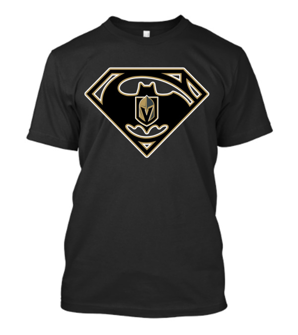 Batman Superman Vegas Golden Knights Logo Mashup T-Shirt