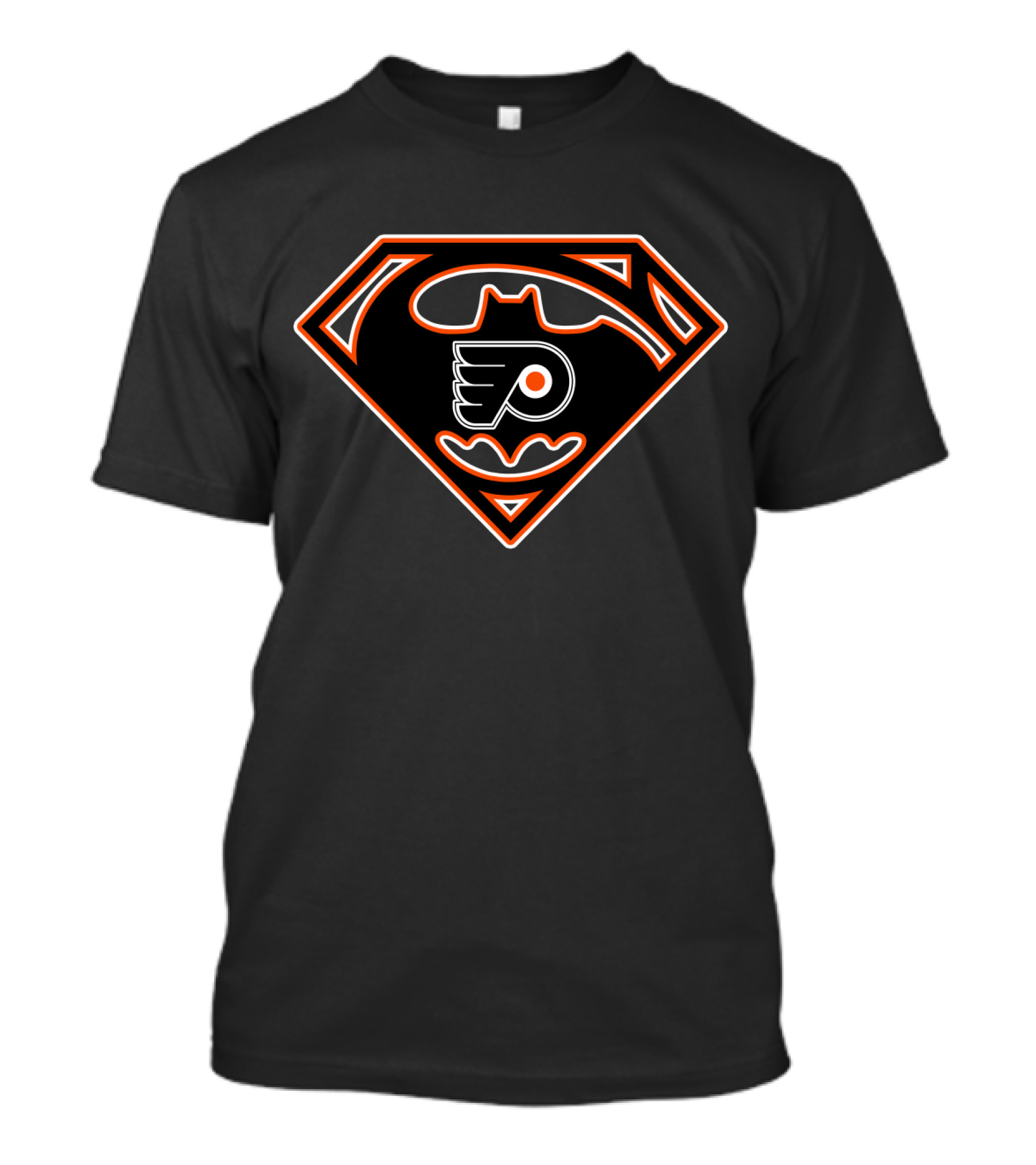Superman Batman Philadelphia Flyers Emblem Mashup T-Shirt